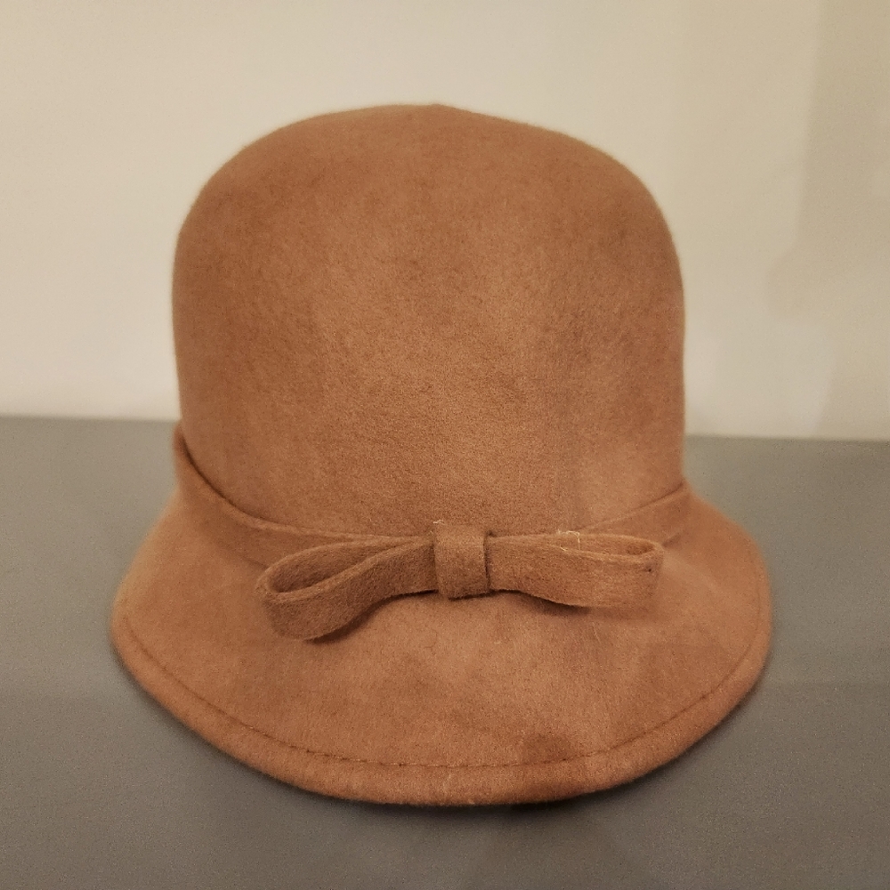 Aldo Felt Bucket Hat, Cognac Brown, Size S/M